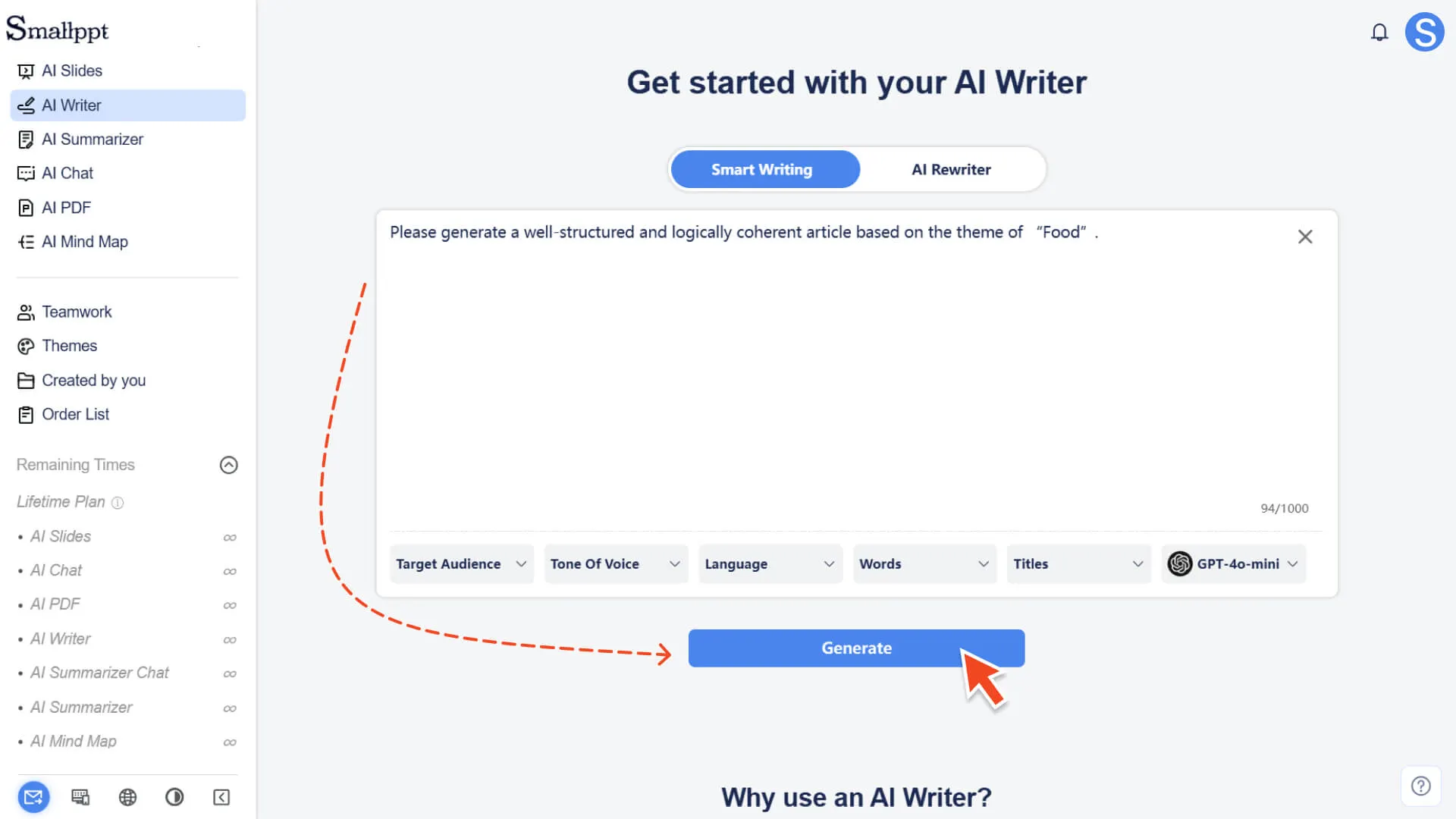 Customize writing requirements for more natural content