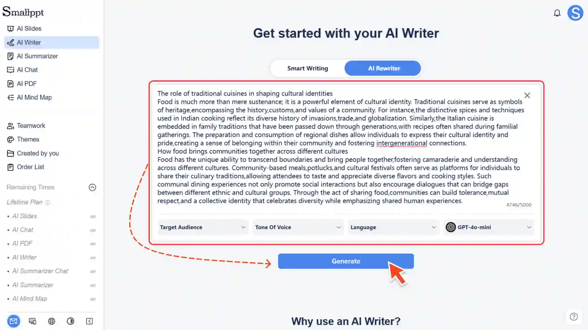 Paste the text you want to improve into the input box