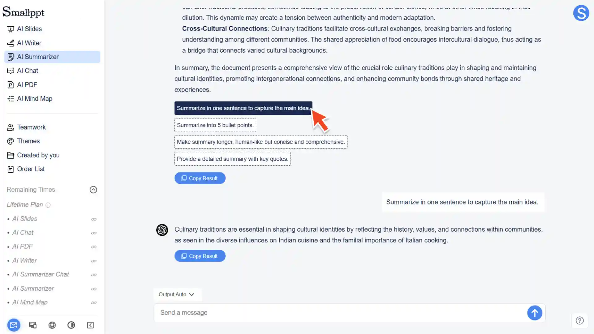 Smallppt provides detailed summaries with key references