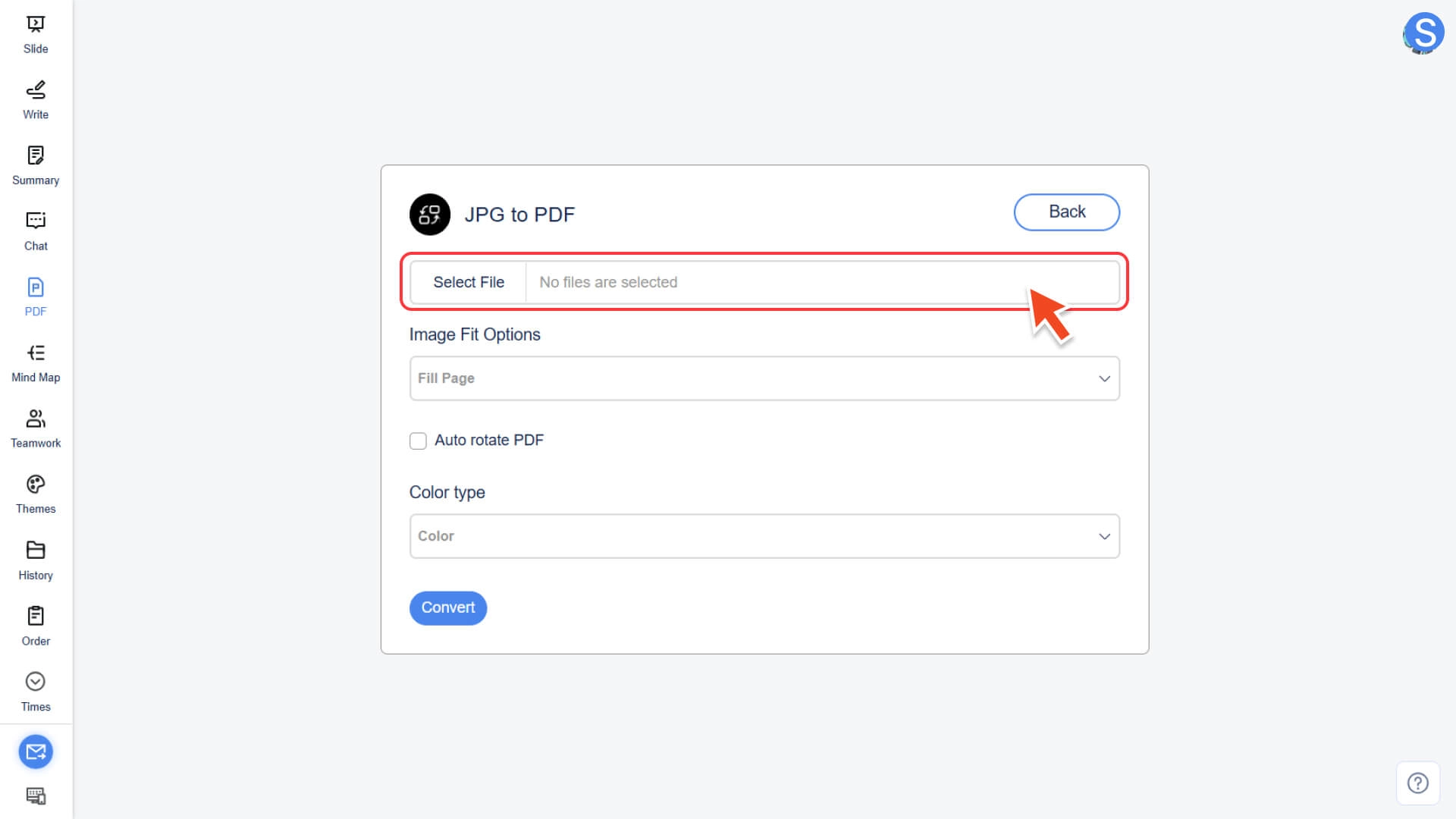 Set multi-file processing options