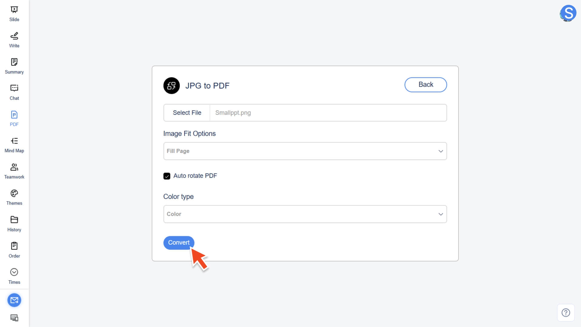Download the generated PDF file