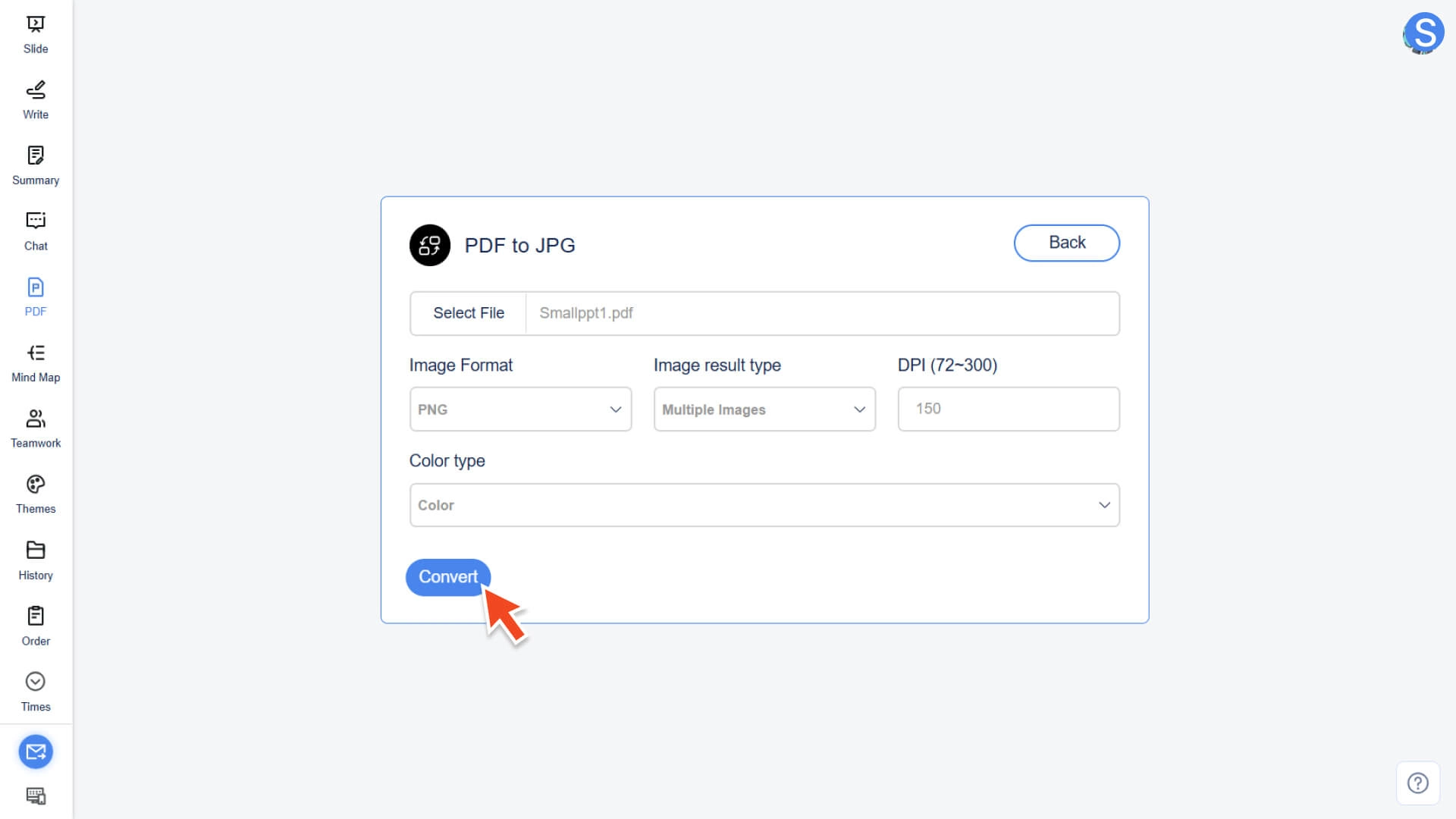 Export the generated files