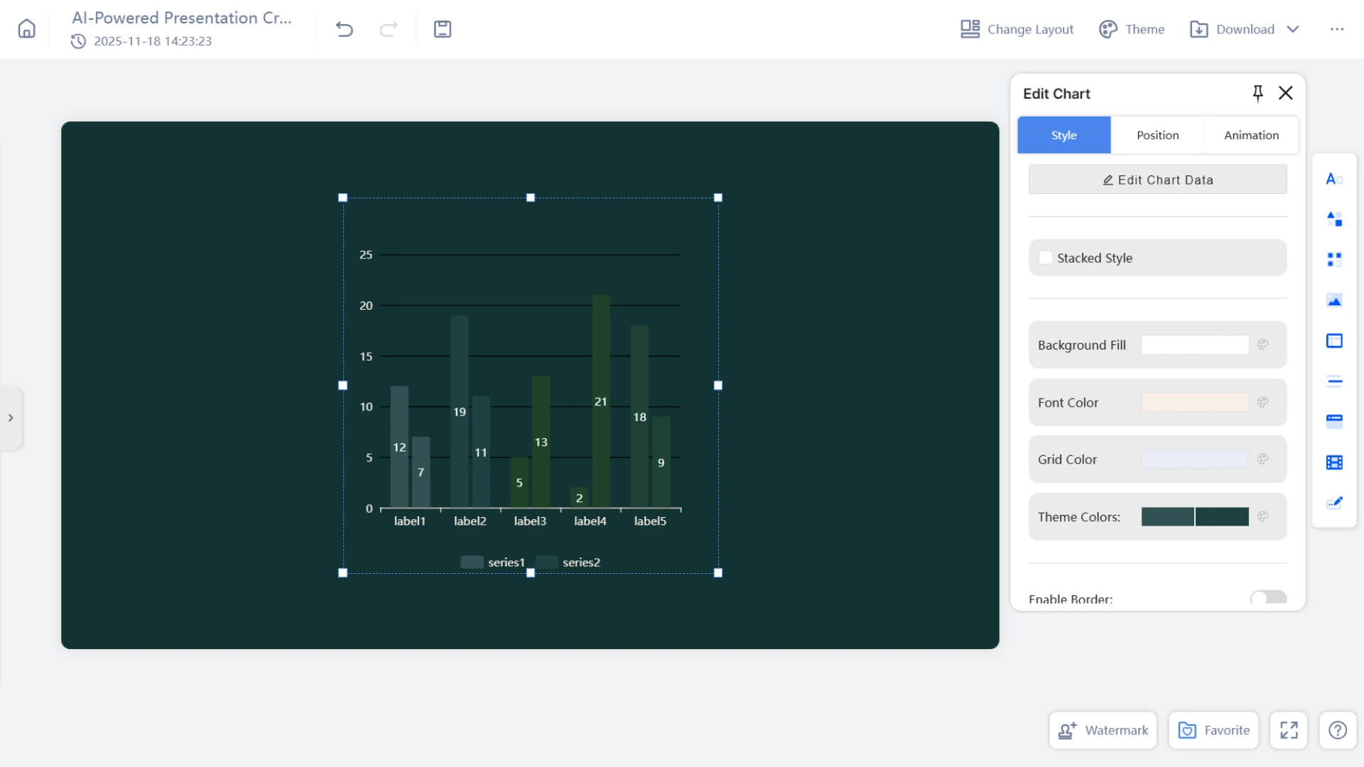 Insert Chart in Smallppt