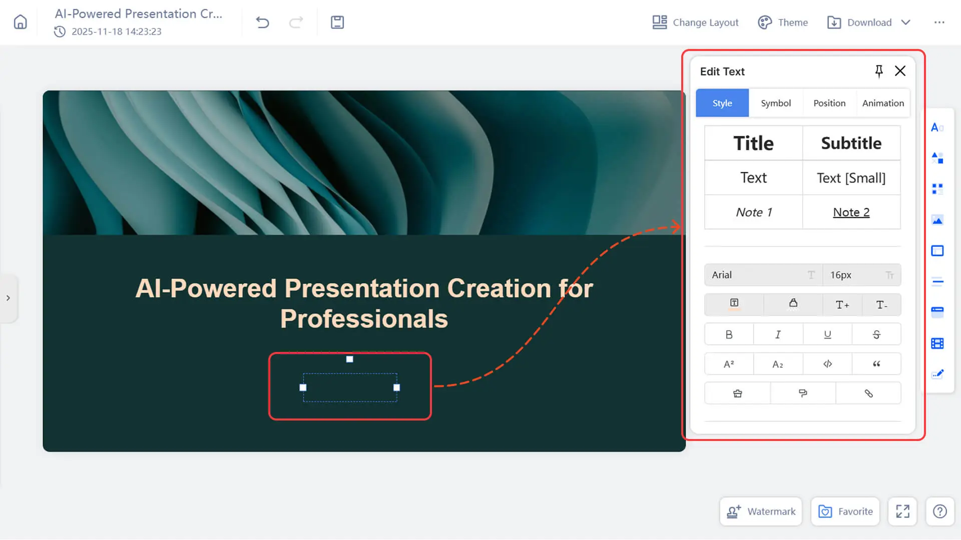 Method 1: Double-click the slide to directly enter text