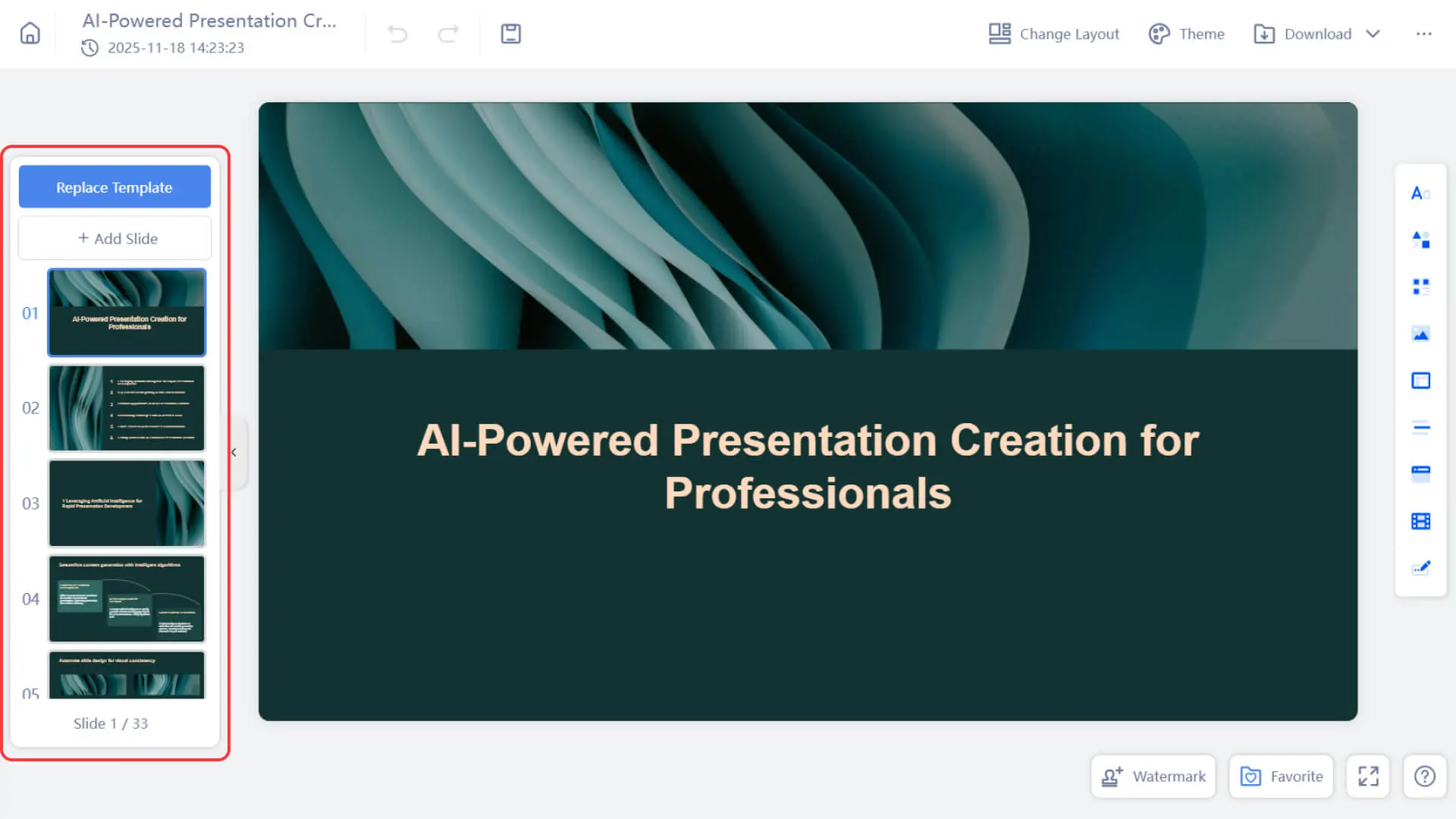 Open a Smallppt presentation