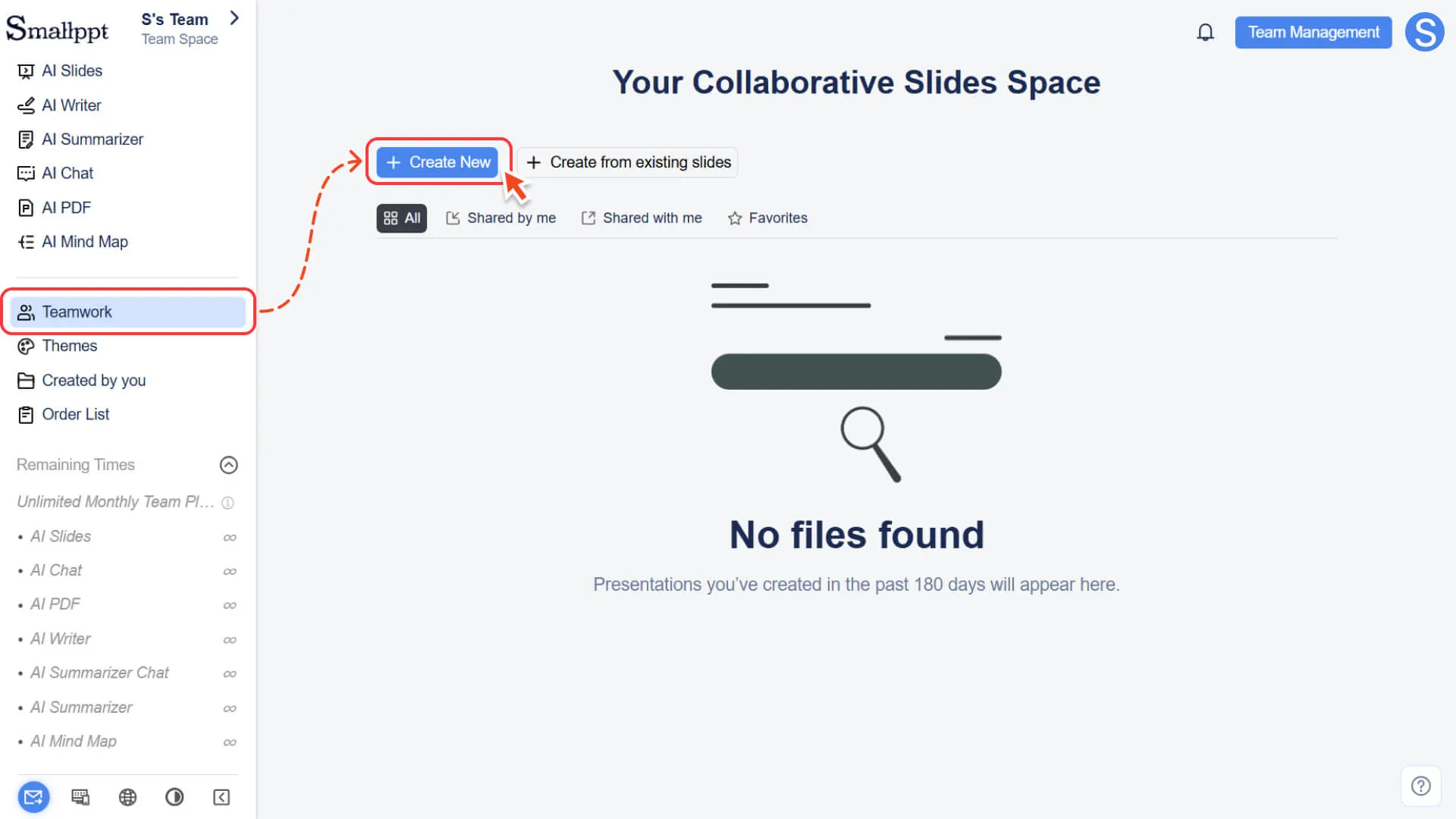 Create your first team collaborative presentation